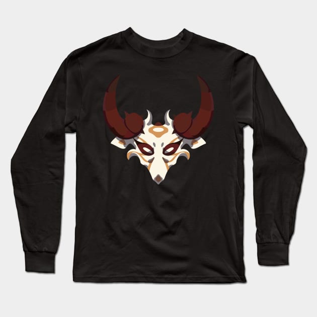 Mitachurl Skull Mask [Genshin Impact] Long Sleeve T-Shirt by Tad